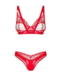 Komplet Obsessive Aliosa Bra&Thong S-3XL czerwony