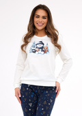 Piżama Cornette 567/427 Snowy Day dł/r Christmas S-2XL damska ecru