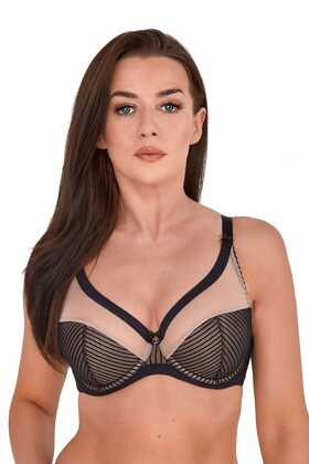 Biustonosz semi soft Gaia BS 1211 Kim czarny-beżowy