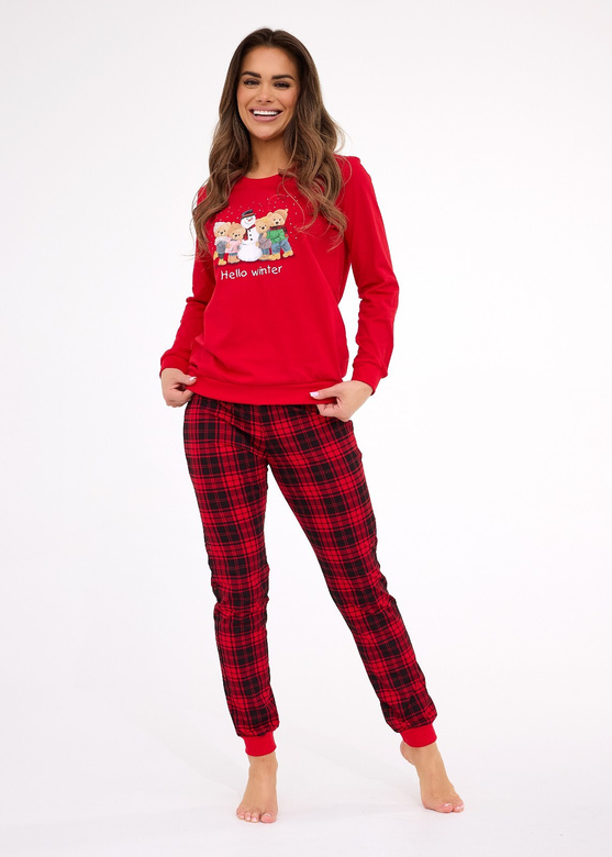 Piżama Cornette 671/421 Winter dł/r Christmas S-2XL damska czerwony