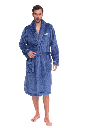 Szlafrok L&L 2453 Ready M-2XL męski navy