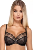 Biustonosz soft CYNTHIA z koronki, czarny