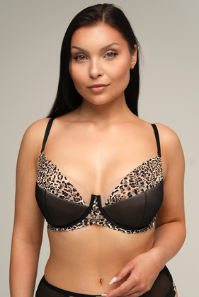 Biustonosz push up Ava 2208 black panther