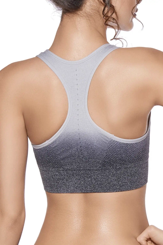 Sportowy bezszwowy biustonosz DIANA, szary