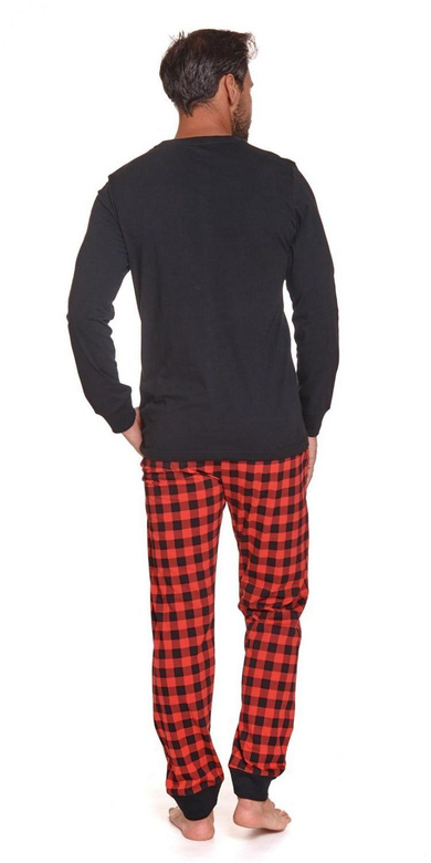 DOBRANOCKA 9761 bawełniana piżama męska KING, czarna