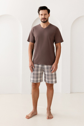 Piżama Regina 505 kr/r 2XL-3XL męska brązowy