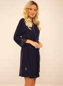 Szlafrok De Lafense 342 Fanny S-2XL damski czerwony