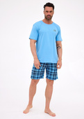 Piżama Cornette 326/311 Ready 2 kr/r 3XL-5XL męska niebieski