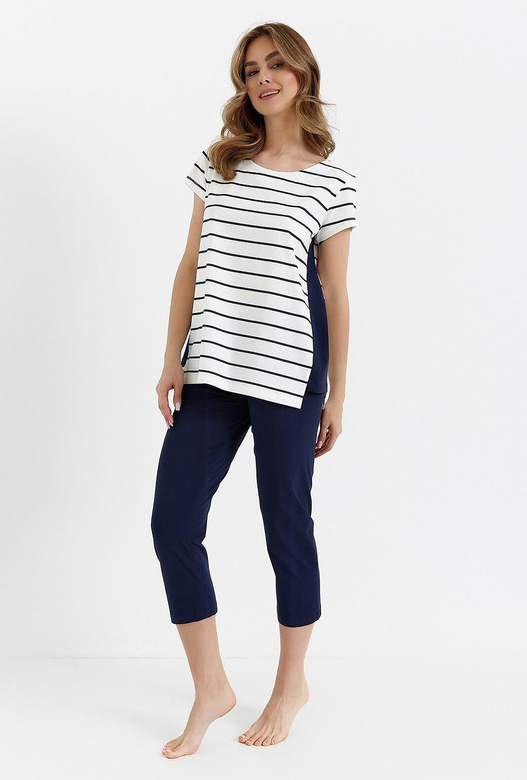 Piżama Cana 448 kr/r S-XL ecru-granatowy