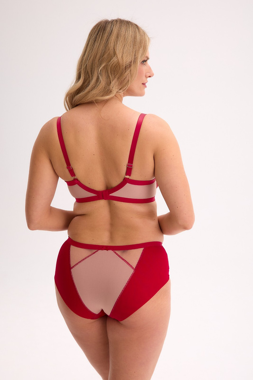 Biustonosz semi soft Gaia BS 1273 Aina czerwony-mokka