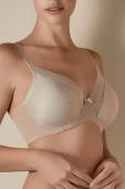 Biustonosz usztywniany fiszbinach KATIA, tierra-beż
