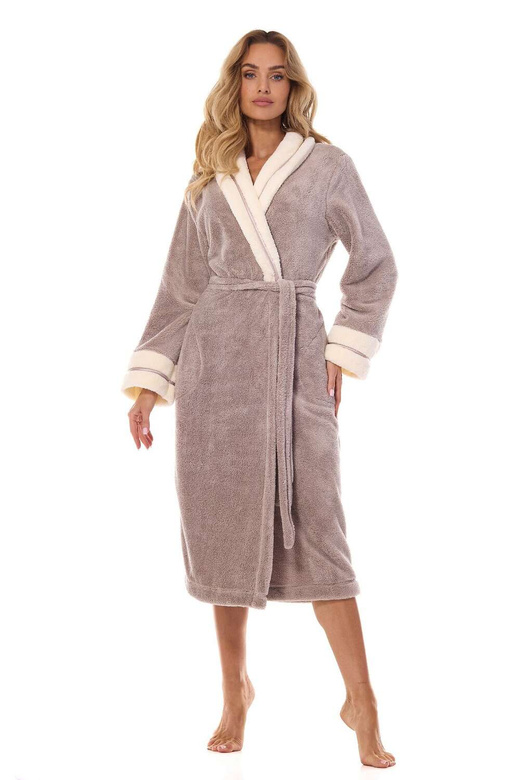 Szlafrok L&L 2409 Madame długi M-2XL damski angora
