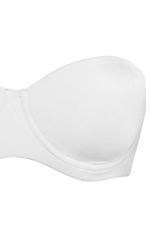 Biustonosz Bardotka Gładki Samonośny 2550, bianco/biały