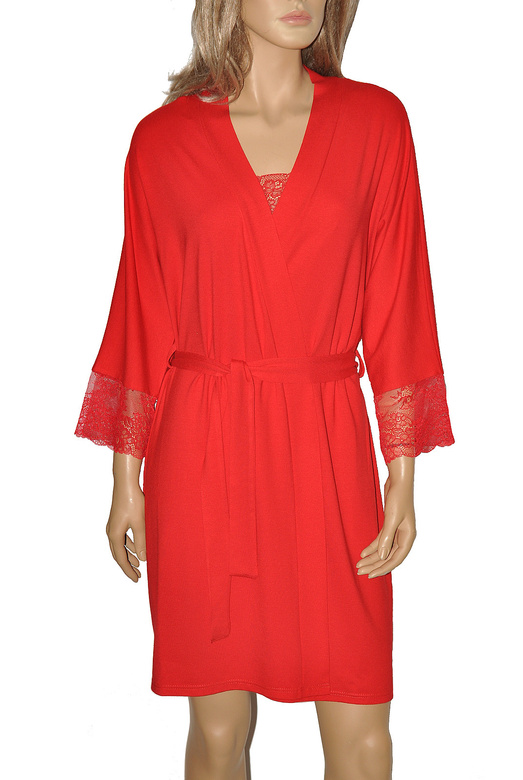 Szlafrok De Lafense 342 Fanny S-2XL damski ecru