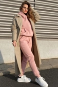 Modny komplet damski/dres ze legginsami OSEYE, pudrowy róż