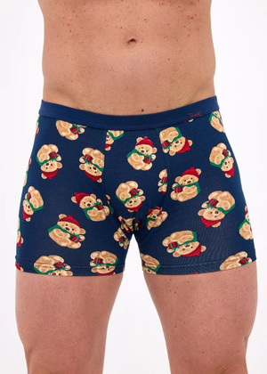 Bokserki Cornette 007/83 Teddy Christmas S-2XL granatowy