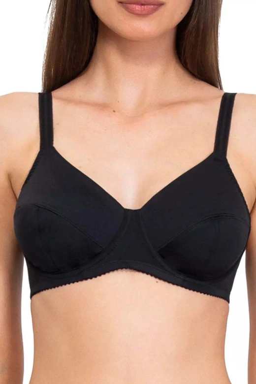 Gładki Miękki Biustonosz Donna 1962, negro/czarń