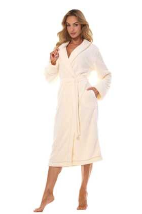 Szlafrok L&L 2413 Camelia długi M-2XL damski ecru