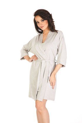 Szlafrok De Lafense 871 Visa S-2XL damski melanż jasny