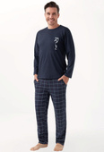 Piżama Luna 810 dł/r M-2XL Z24/25 męska granatowy