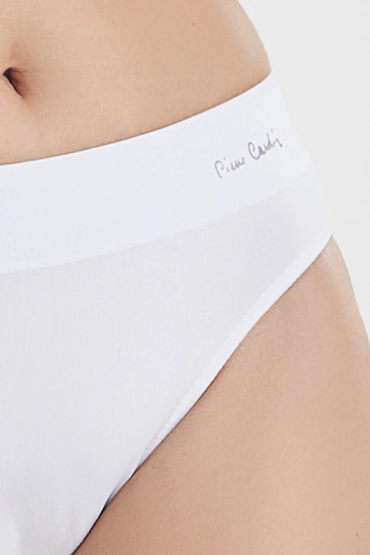 Klasyczne figi typu brazyliany Pierre Cardin 4012, bianco-biel