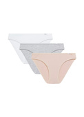Figi Atlantic 3CLP-001 bikini A'3 S-XL ecru-beżowy-pudrowy