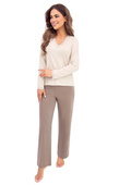 Piżama Donna Daphne dł/r S-2XL beige