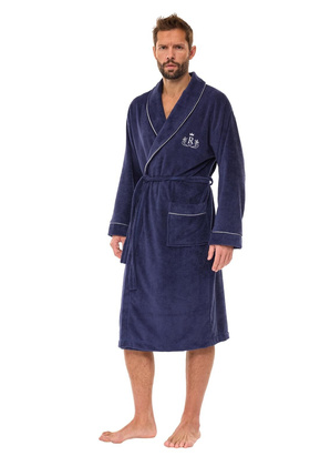 Szlafrok L&L 2523 M-2XL męski navy