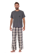 Piżama L&L 2473 Ben kr/r M-3XL szary