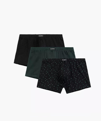 Bokserki Atlantic 3MH-196 A'3 S-2XL czarny-szary