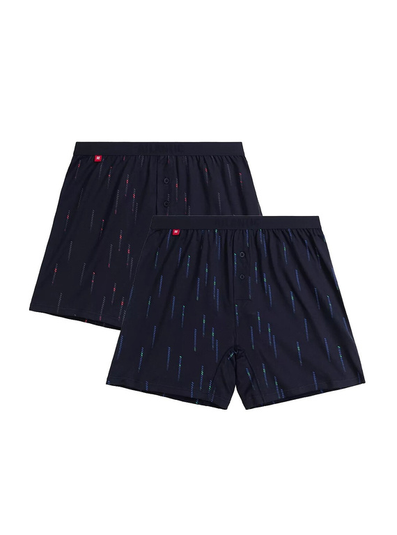 Bokserki Atlantic 2MBX-074 A'2 S-2XL granatowy