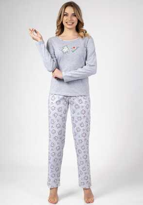 Piżama Regina 675 dł/r 2XL Z25 damska melanż