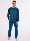 Piżama Cornette 117/278 Loose 13 dł/r S-2XL męska niebieski