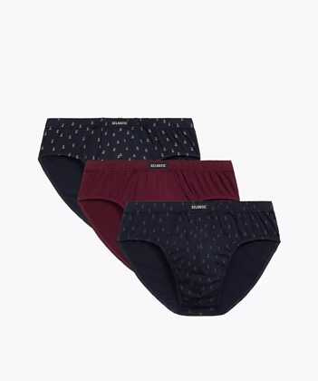 Slipy Atlantic 3MP-183 A'3 S-3XL granatowy-wino-granatowy