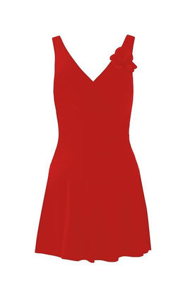 Strój kąpielowy Self S 1069 V3FS12 Flores 12 Sukienka red