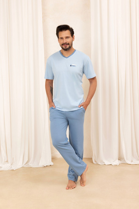 Piżama Regina 498 kr/r M-XL Z25/26 męska błękitny