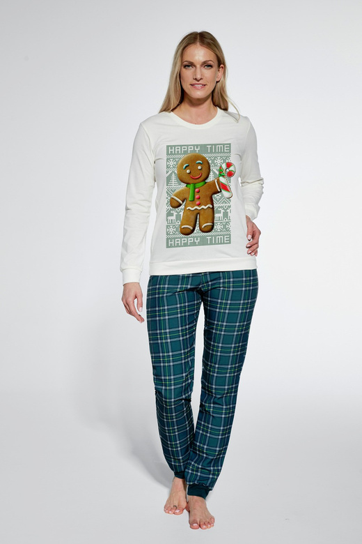 Piżama Cornette 671/347 Cookie dł/r S-2XL damska ecru