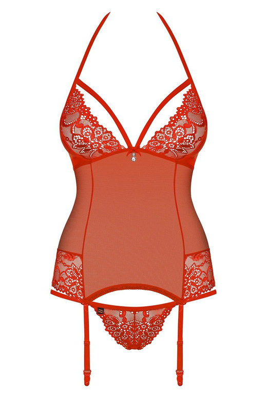 Obsessive 838-COR-3 (kolor: czerwony, typ: gorset)