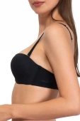 Biustonosz Bardotka Gładki Samonośny Fantastic 1580, nero/czarny
