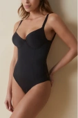 Modelujące body odkryte plecy GIORGIA, negro-czarne