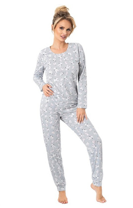 Piżama Donna Bunny Long dł/r S-2XL szary