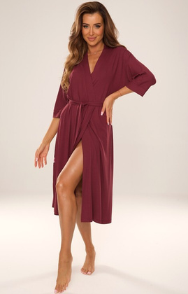 Szlafrok De Lafense 940, 942 Visa M-2XL damski burgund