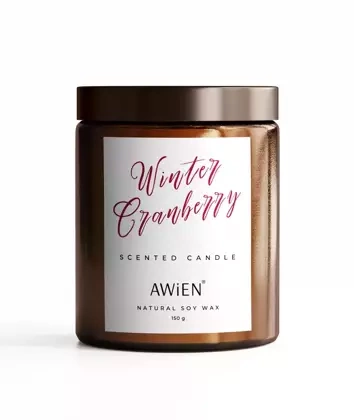 Świeca Sojowa o zapachu Winter Cranberry