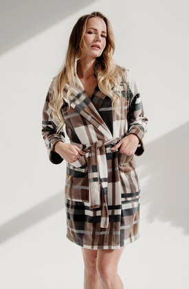 Szlafrok De Lafense 031 Kocyk S-XL damski brązowy