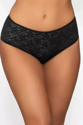 Figi z wysokim stanem o gładkim tyle Sylvie, czarne