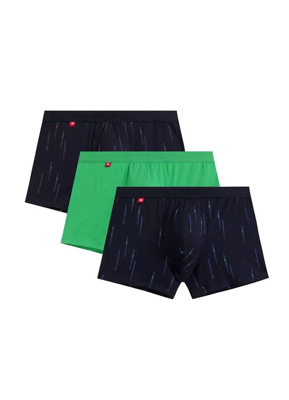 Bokserki Atlantic 3MH-210 A'3 S-2XL czarny-denim-grafitowy