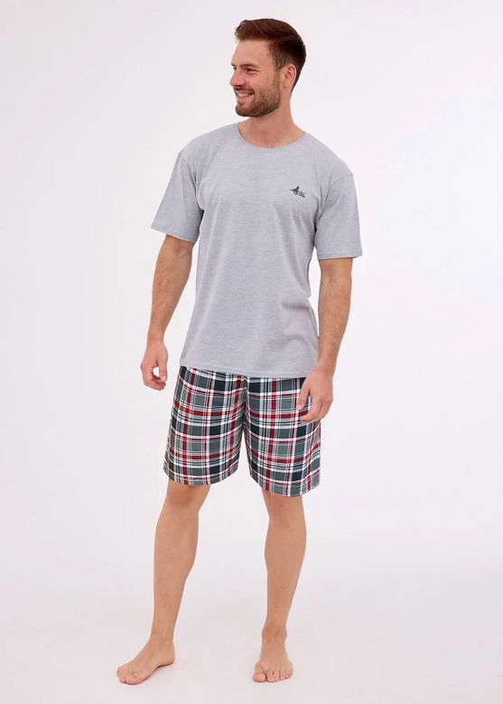 Piżama Cornette 326/284 Wild Horse 3 kr/r M-2XL męska szary jasny