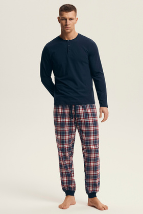 Piżama Henderson 43457 Noir dł/r M-3XL black