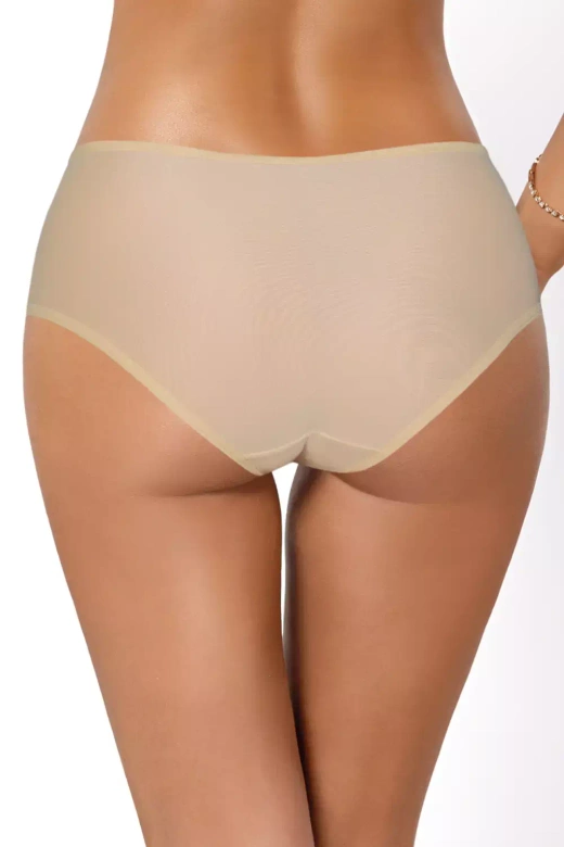 Figi z wysokim stanem ELLIE z mikrofibry, beżowe