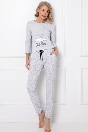 Piżama damska MARTHINE LONG z niedźwiadkiem